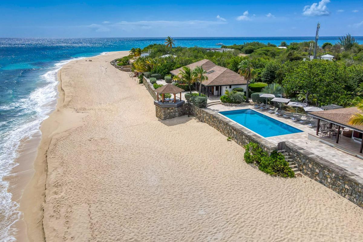 Villa rental St Martin - Beachfront drone